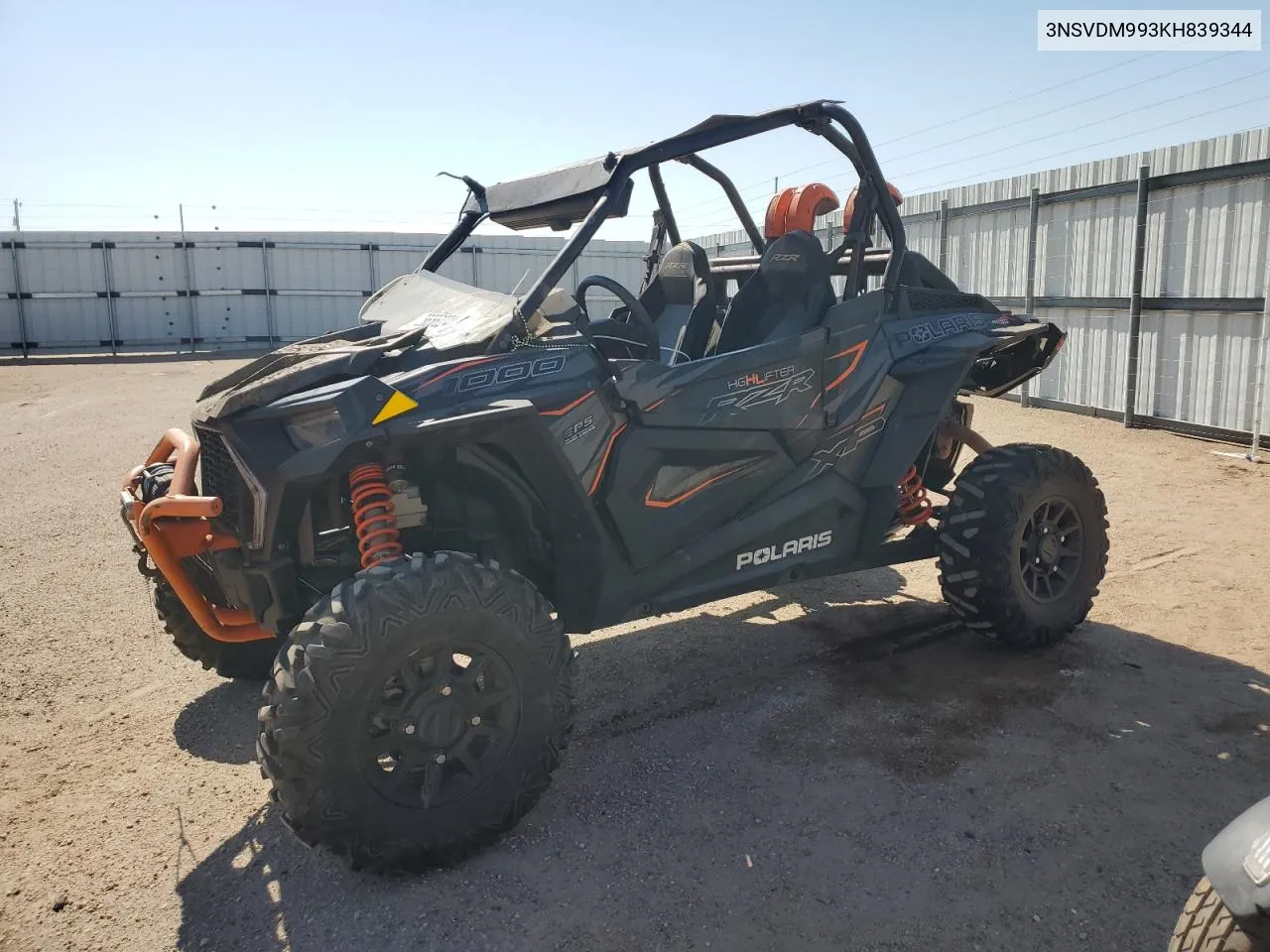 2019 Polaris Rzr Xp 1000 Eps High Lifter Edition VIN: 3NSVDM993KH839344 Lot: 75656024