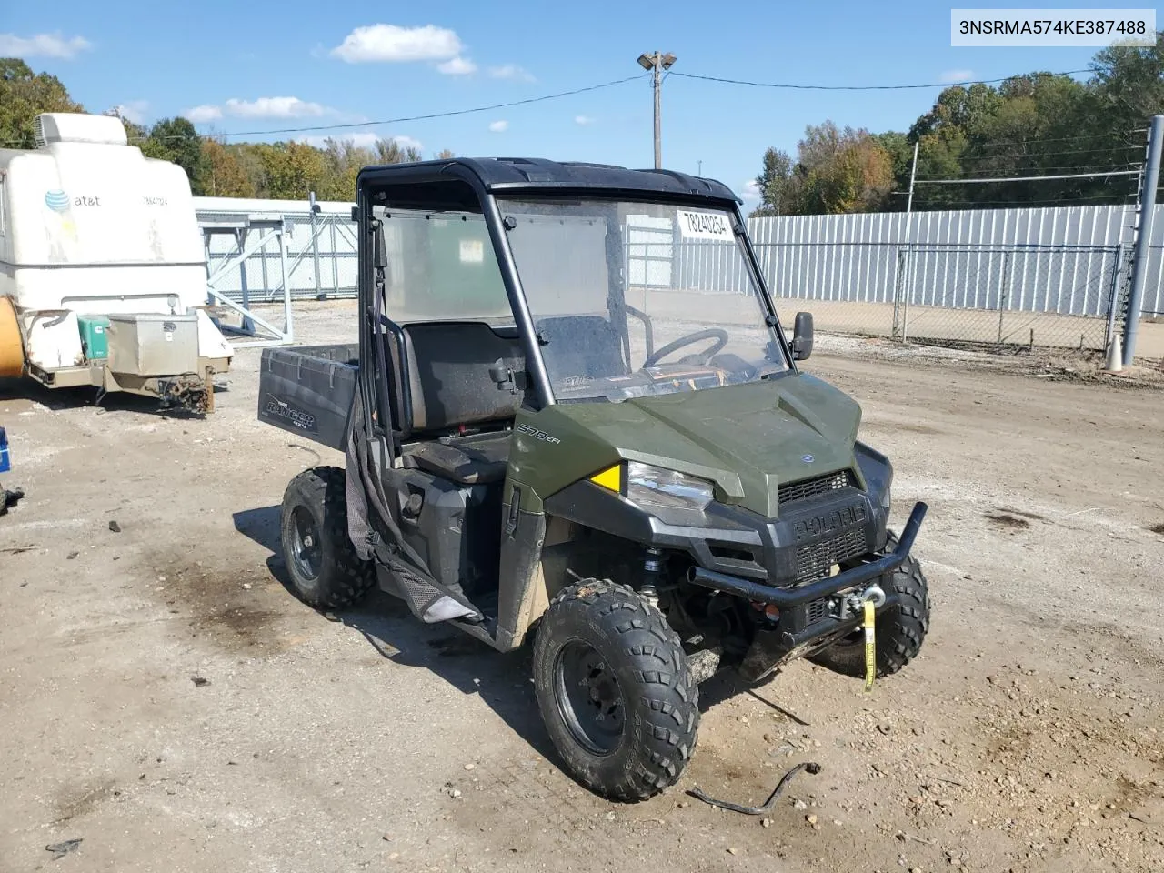 2019 Polaris Ranger 570 VIN: 3NSRMA574KE387488 Lot: 78240254