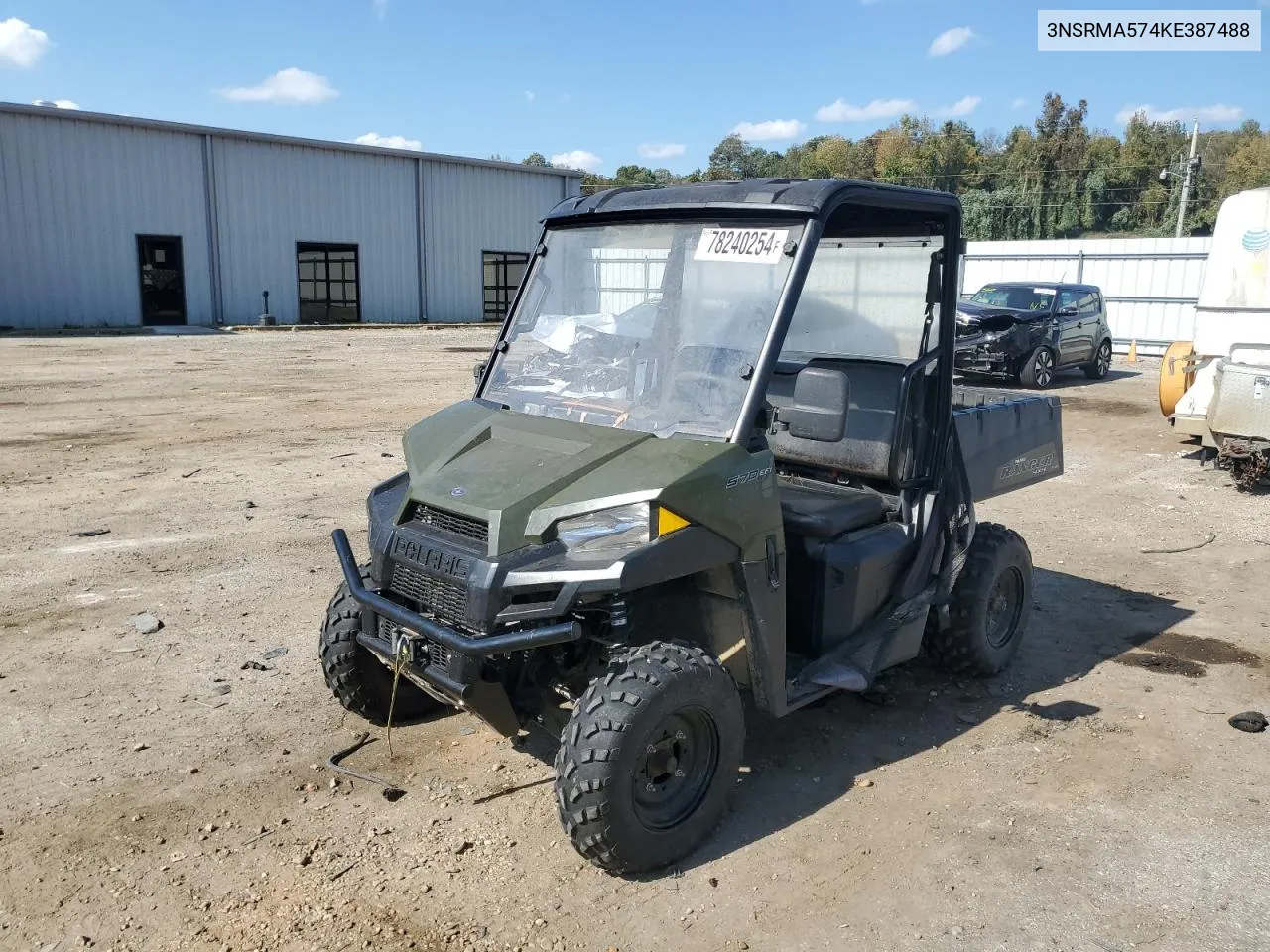 2019 Polaris Ranger 570 VIN: 3NSRMA574KE387488 Lot: 78240254