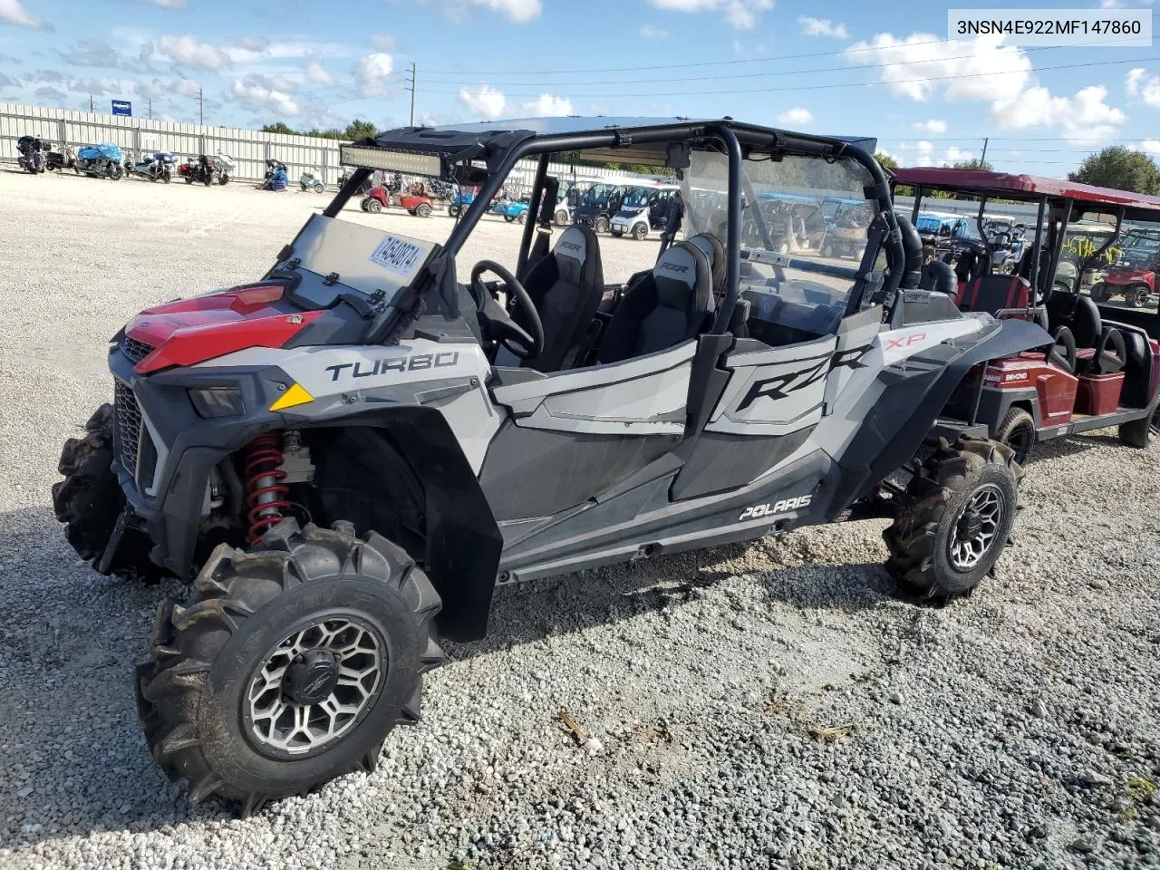 2021 Polaris Rzr Xp 4 Turbo VIN: 3NSN4E922MF147860 Lot: 74540874