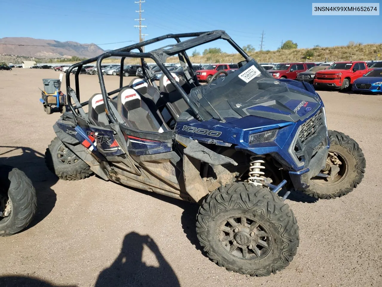 2021 Polaris Rzr Xp 4 1000 Premium VIN: 3NSN4K99XMH652674 Lot: 76968554