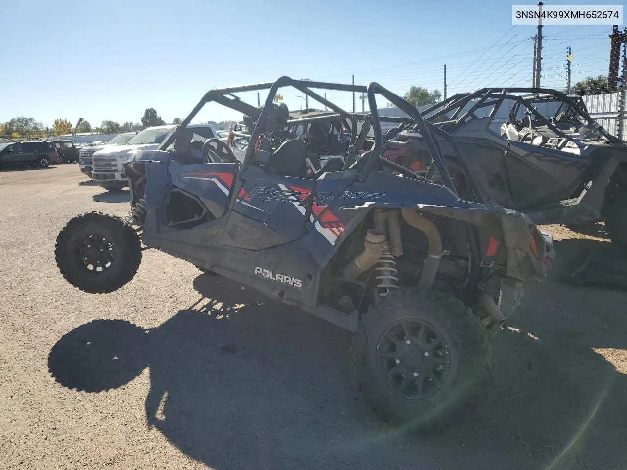 2021 Polaris Rzr Xp 4 1000 Premium VIN: 3NSN4K99XMH652674 Lot: 76968554