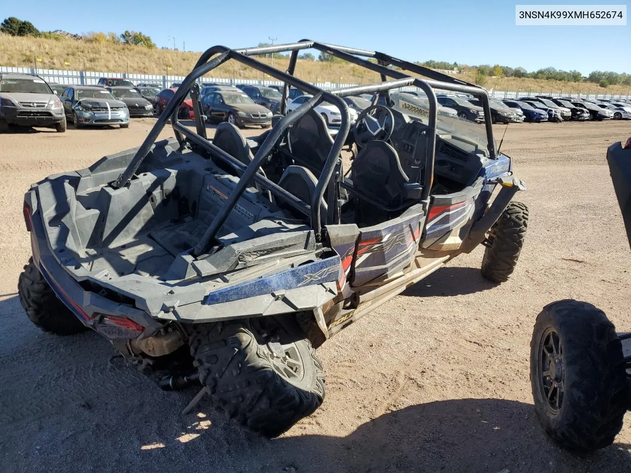 2021 Polaris Rzr Xp 4 1000 Premium VIN: 3NSN4K99XMH652674 Lot: 76968554