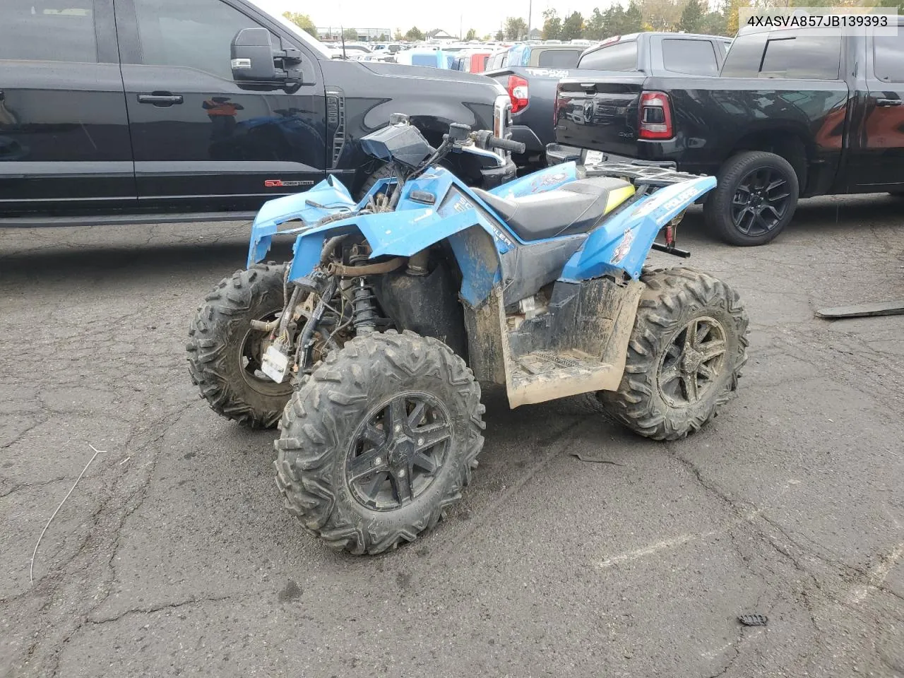 2018 Polaris Scrambler 850 VIN: 4XASVA857JB139393 Lot: 76108454