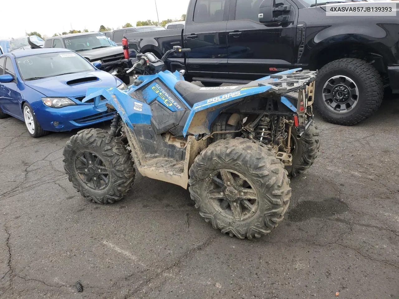 2018 Polaris Scrambler 850 VIN: 4XASVA857JB139393 Lot: 76108454