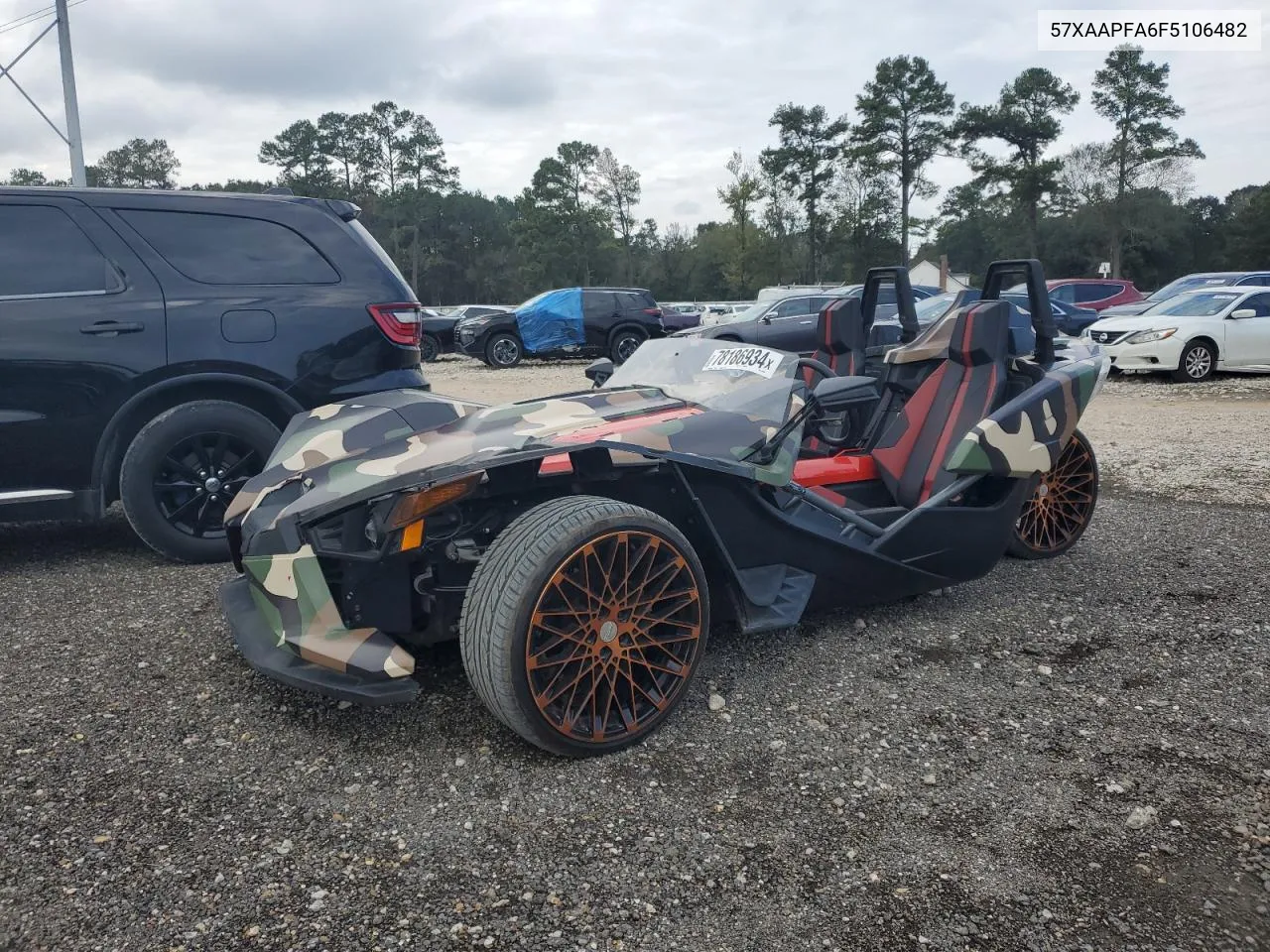 2015 Polaris Slingshot Sl VIN: 57XAAPFA6F5106482 Lot: 78186934