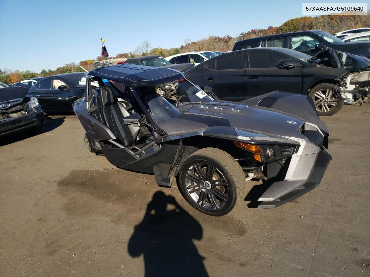 2016 Polaris Slingshot VIN: 57XAASFA7G5109640 Lot: 76845284