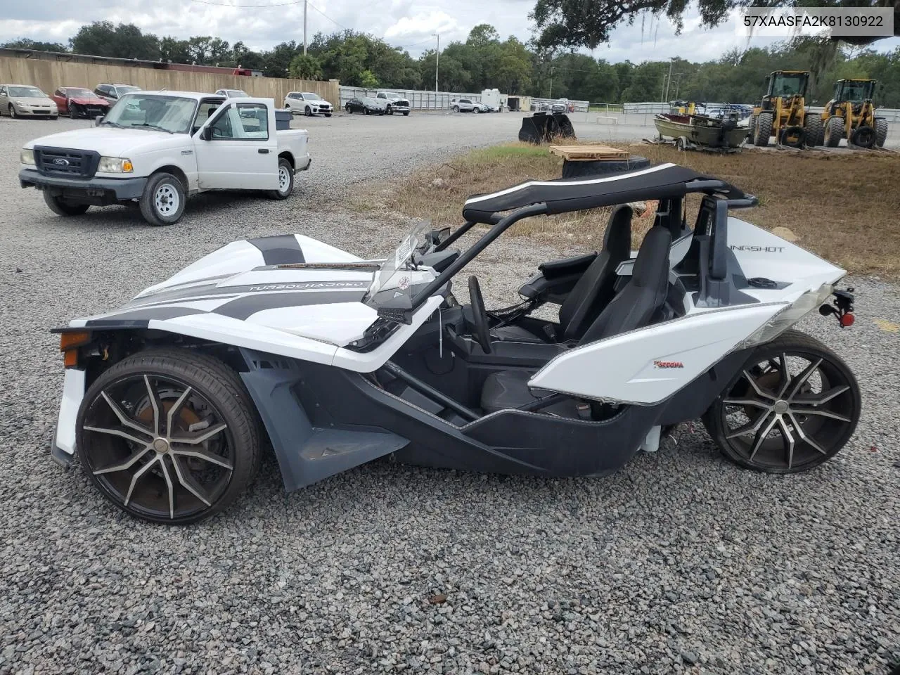 2019 Polaris Slingshot VIN: 57XAASFA2K8130922 Lot: 75342424