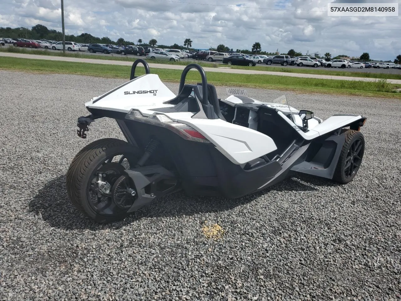 2021 Polaris Slingshot S VIN: 57XAASGD2M8140958 Lot: 74783604