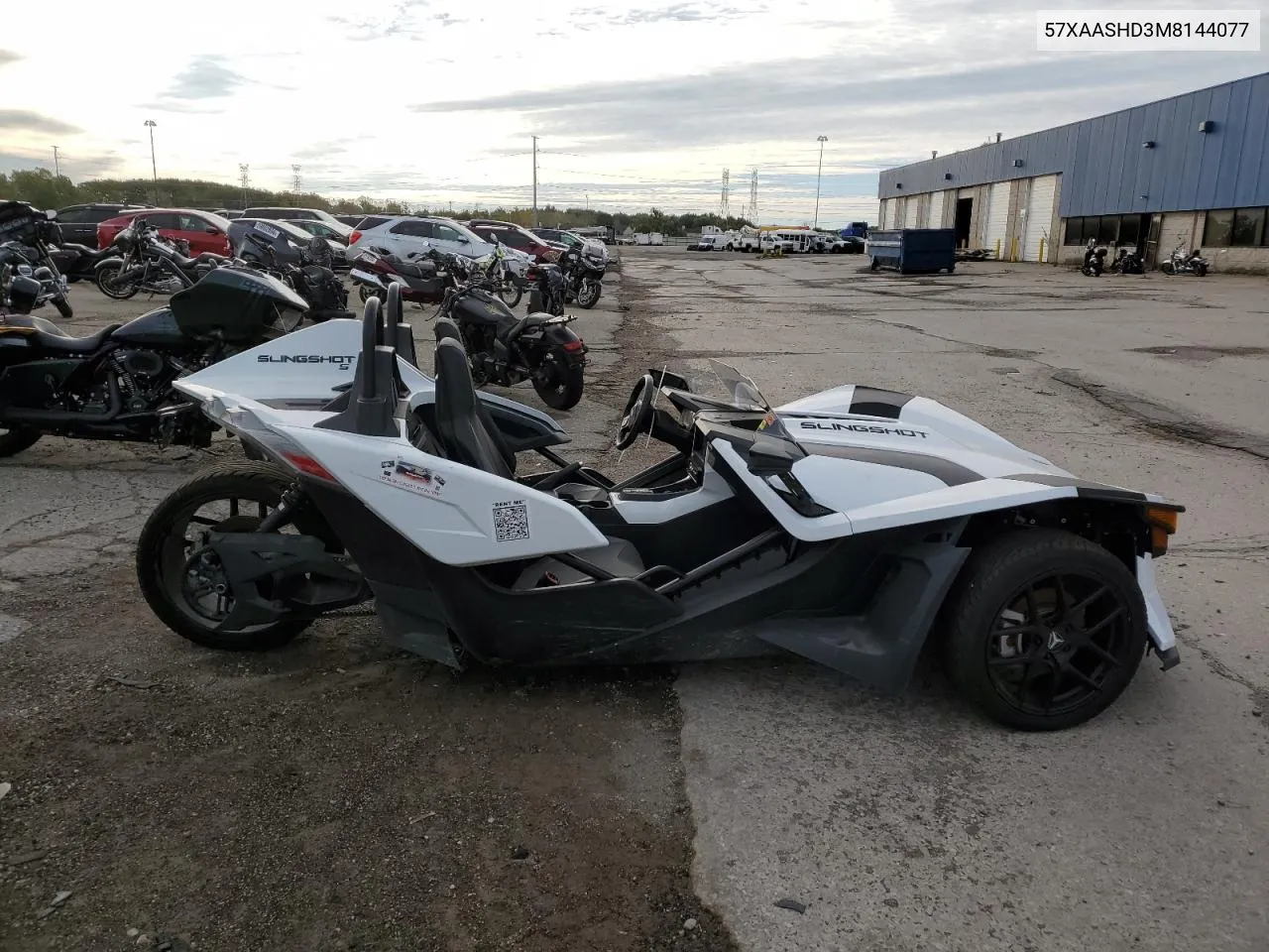 2021 Polaris Slingshot S VIN: 57XAASHD3M8144077 Lot: 74841074