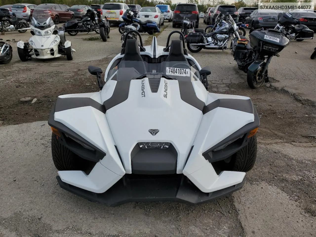 2021 Polaris Slingshot S VIN: 57XAASHD3M8144077 Lot: 74841074