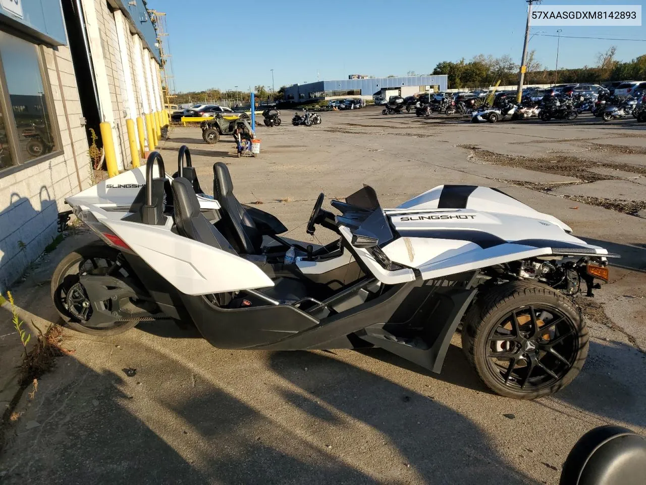 2021 Polaris Slingshot S VIN: 57XAASGDXM8142893 Lot: 75716654