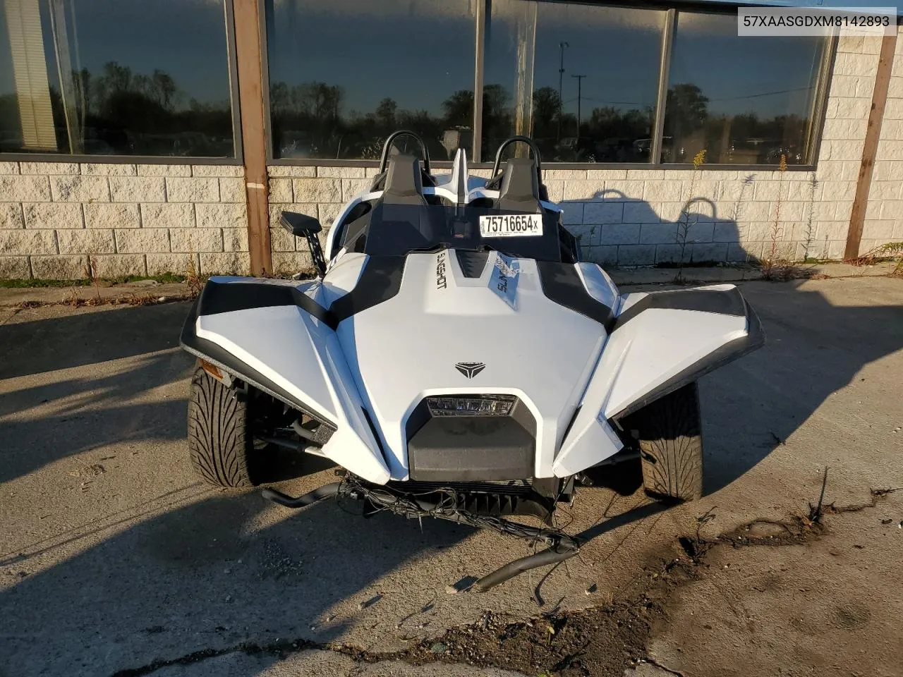 2021 Polaris Slingshot S VIN: 57XAASGDXM8142893 Lot: 75716654