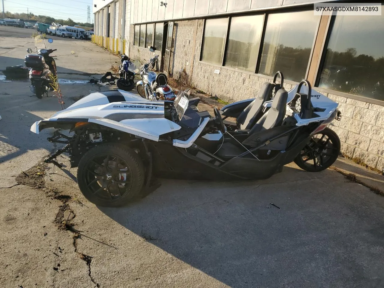 2021 Polaris Slingshot S VIN: 57XAASGDXM8142893 Lot: 75716654