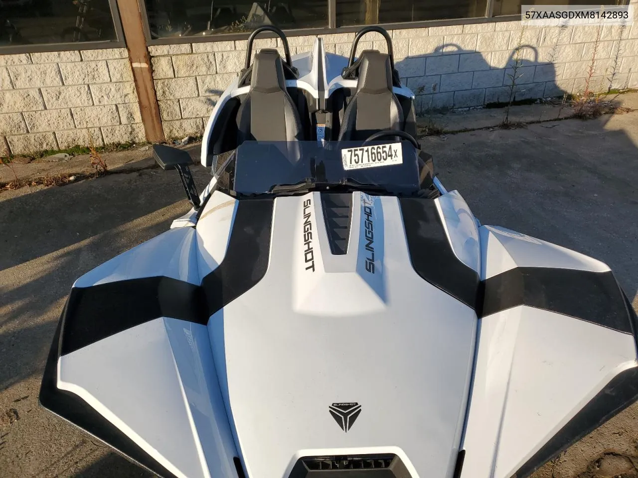 2021 Polaris Slingshot S VIN: 57XAASGDXM8142893 Lot: 75716654