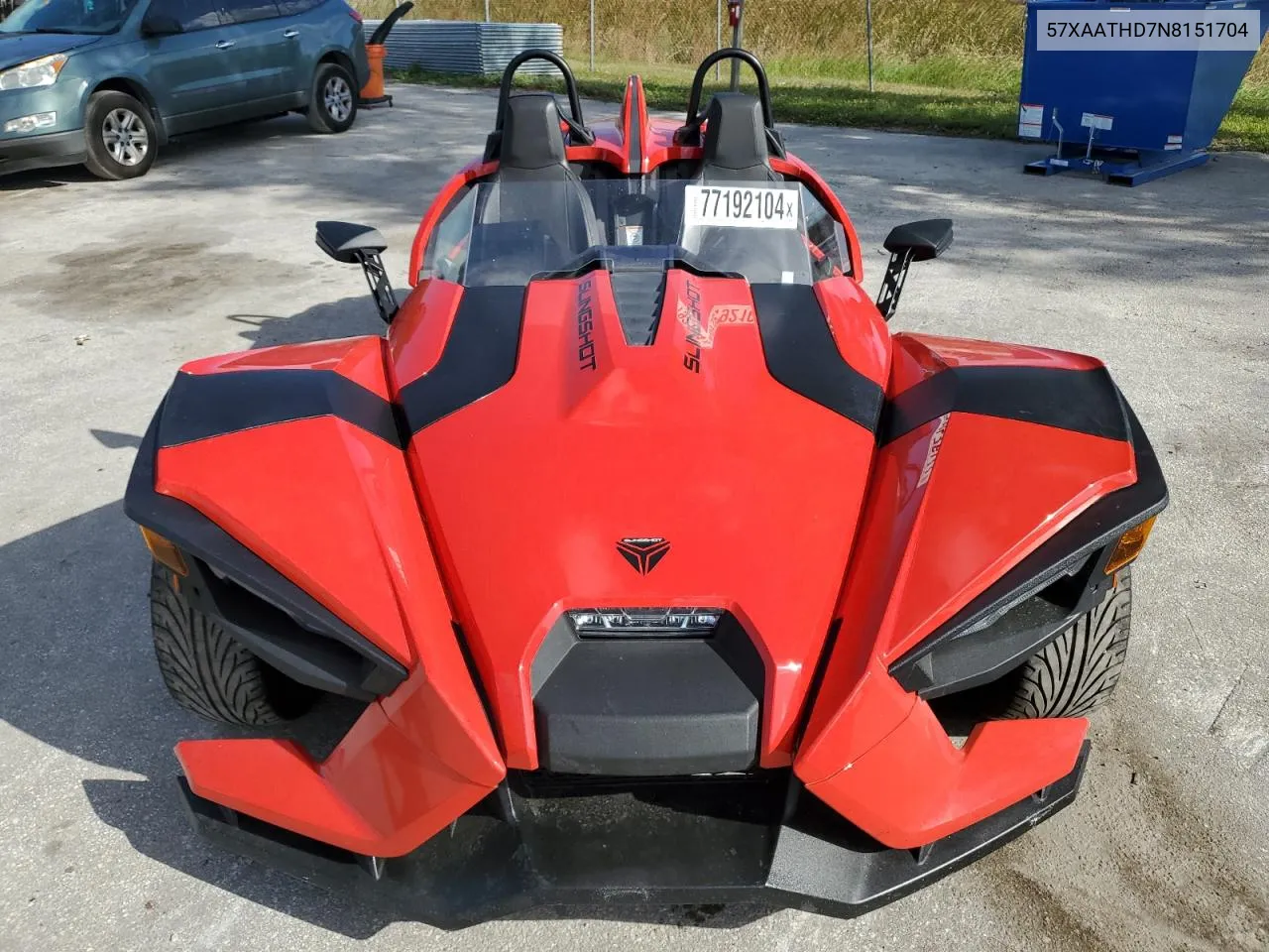 2022 Polaris Slingshot S With Technology Package VIN: 57XAATHD7N8151704 Lot: 77192104