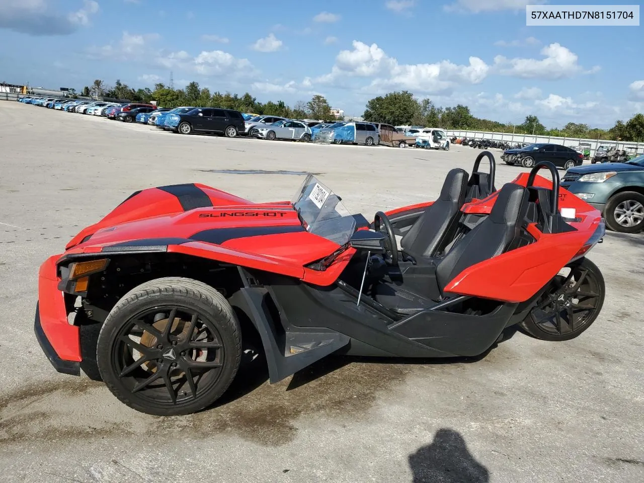 2022 Polaris Slingshot S With Technology Package VIN: 57XAATHD7N8151704 Lot: 77192104