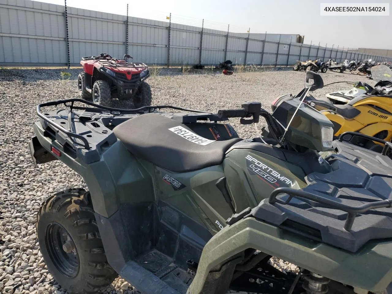 2022 Polaris Sportsman 450 H.o. Eps VIN: 4XASEE502NA154024 Lot: 64497134