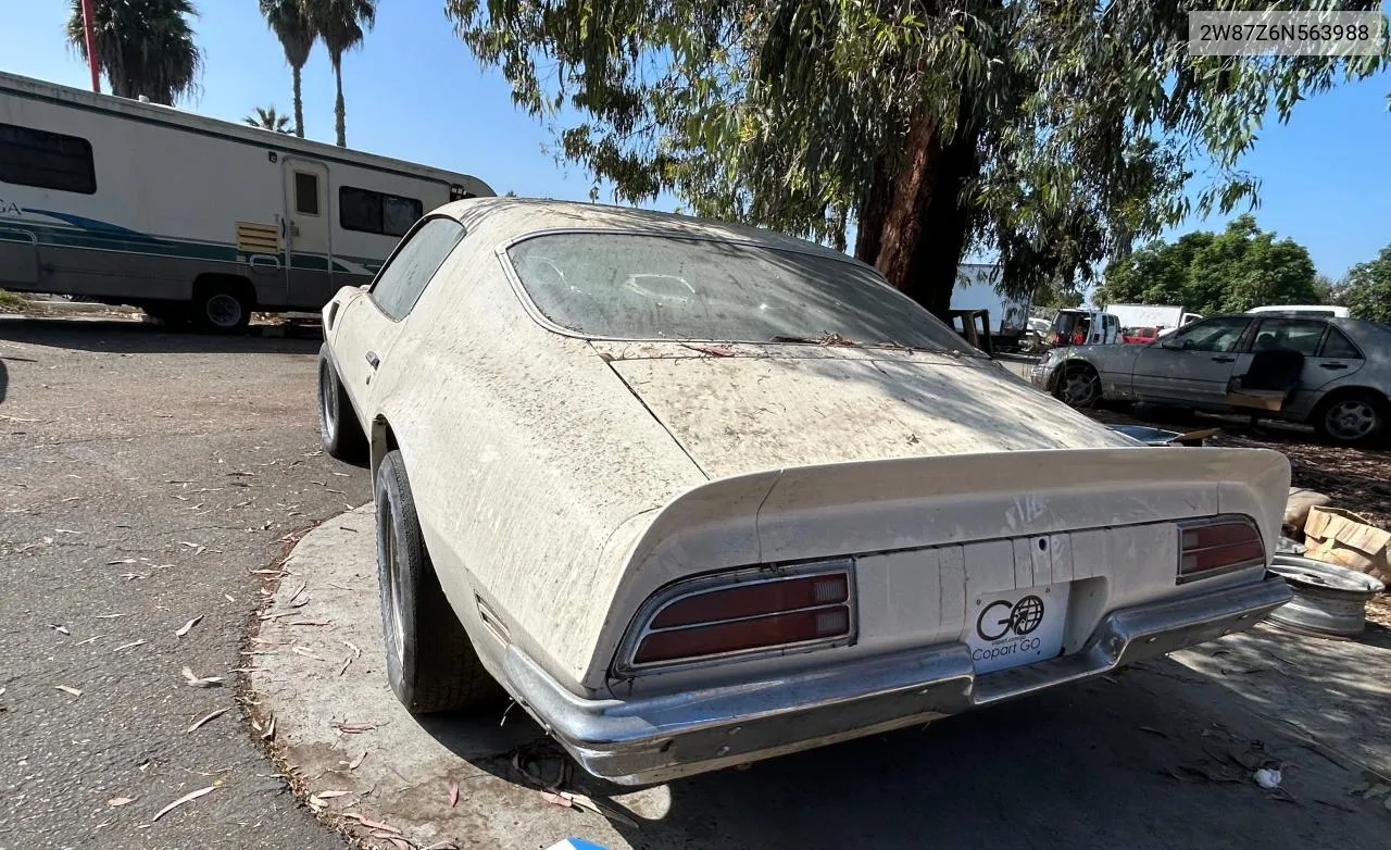 1976 Pontiac Trans Am VIN: 2W87Z6N563988 Lot: 76583704