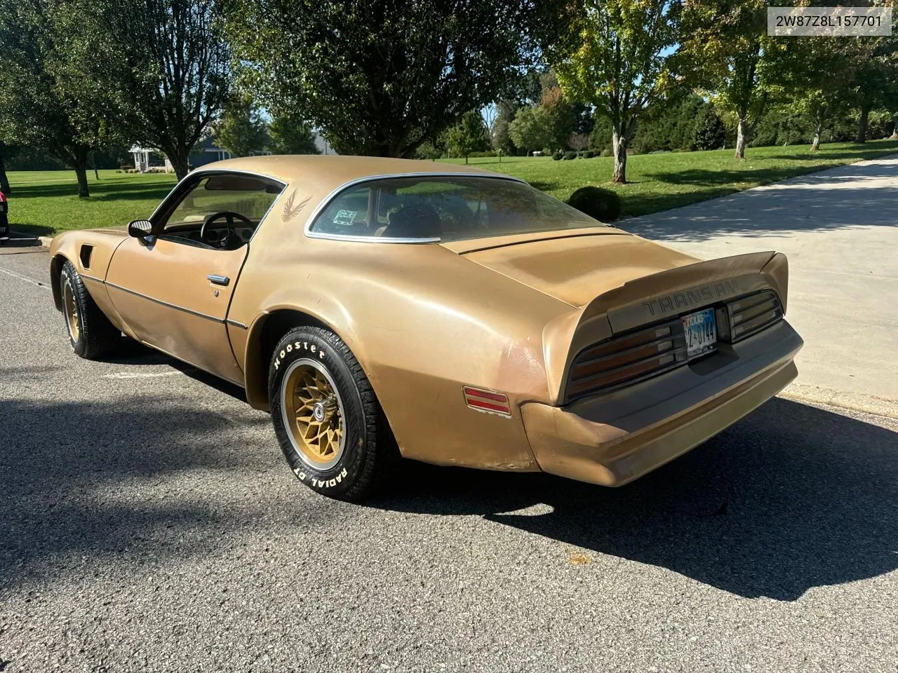 1978 Pontiac Trans Am VIN: 2W87Z8L157701 Lot: 75174514