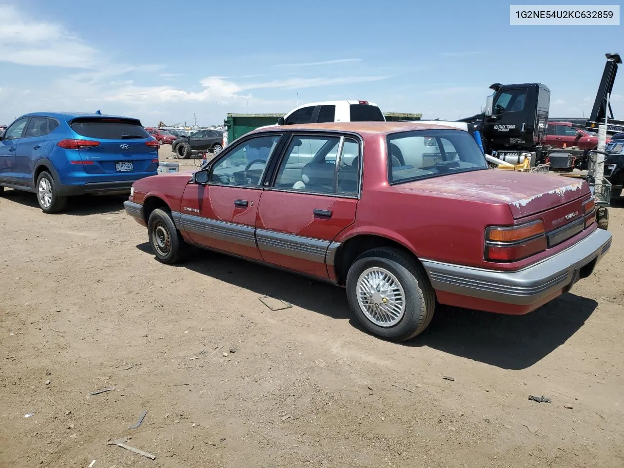 1989 Pontiac Grand Am Le VIN: 1G2NE54U2KC632859 Lot: 61034634