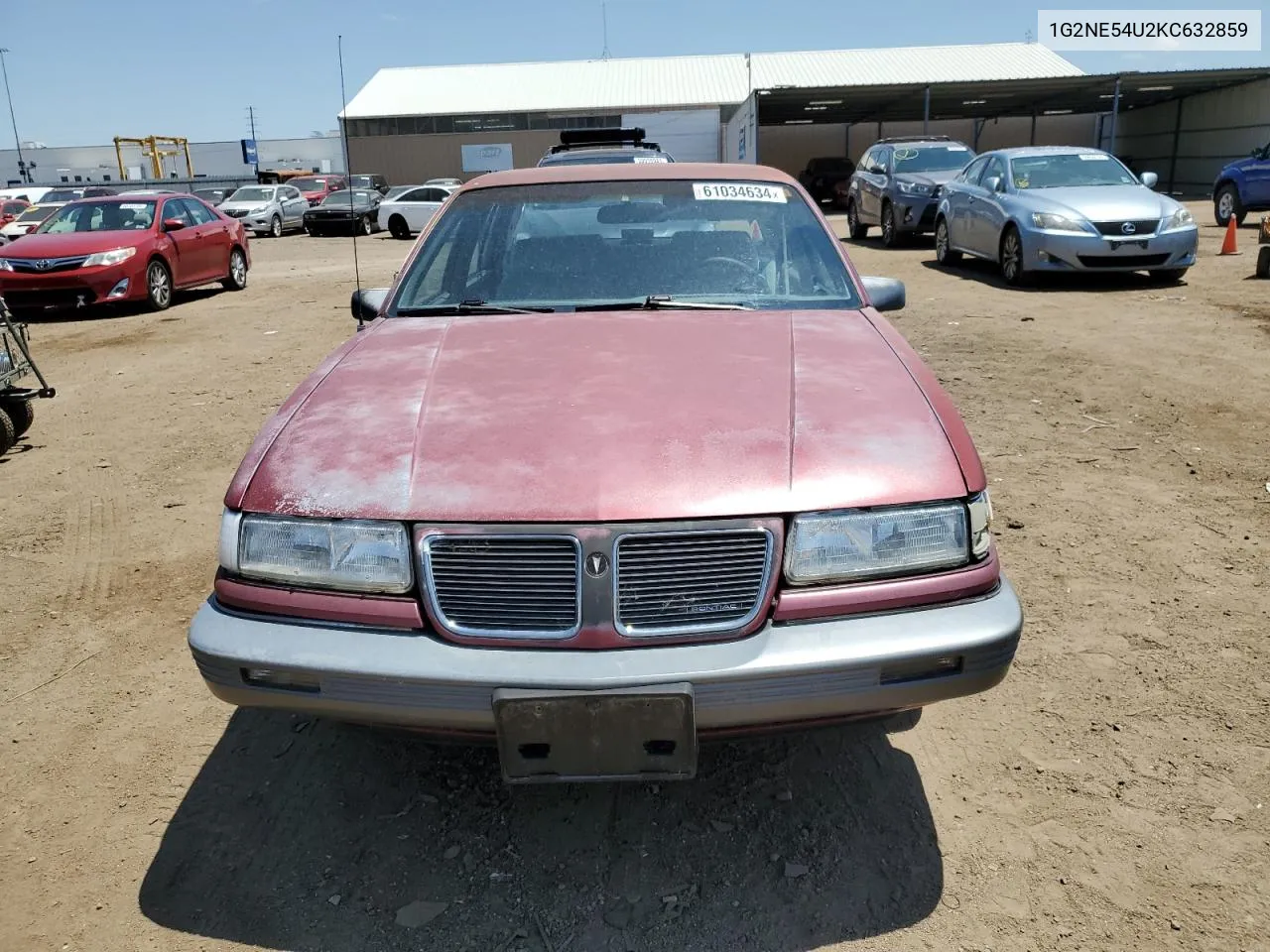 1989 Pontiac Grand Am Le VIN: 1G2NE54U2KC632859 Lot: 61034634