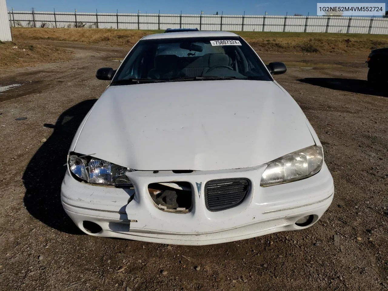 1997 Pontiac Grand Am Se VIN: 1G2NE52M4VM552724 Lot: 75807324