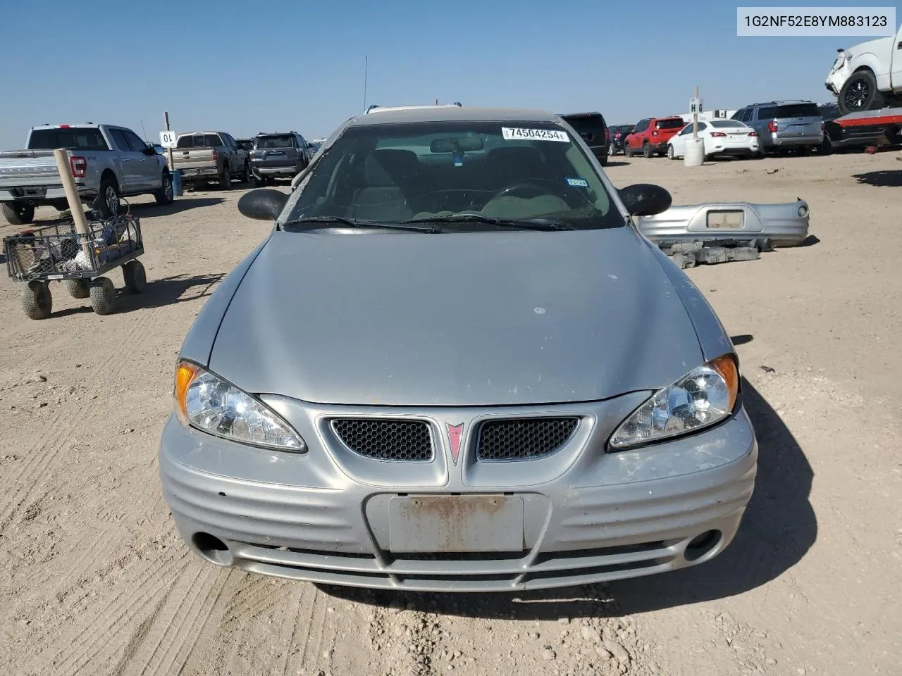 2000 Pontiac Grand Am Se1 VIN: 1G2NF52E8YM883123 Lot: 74504254