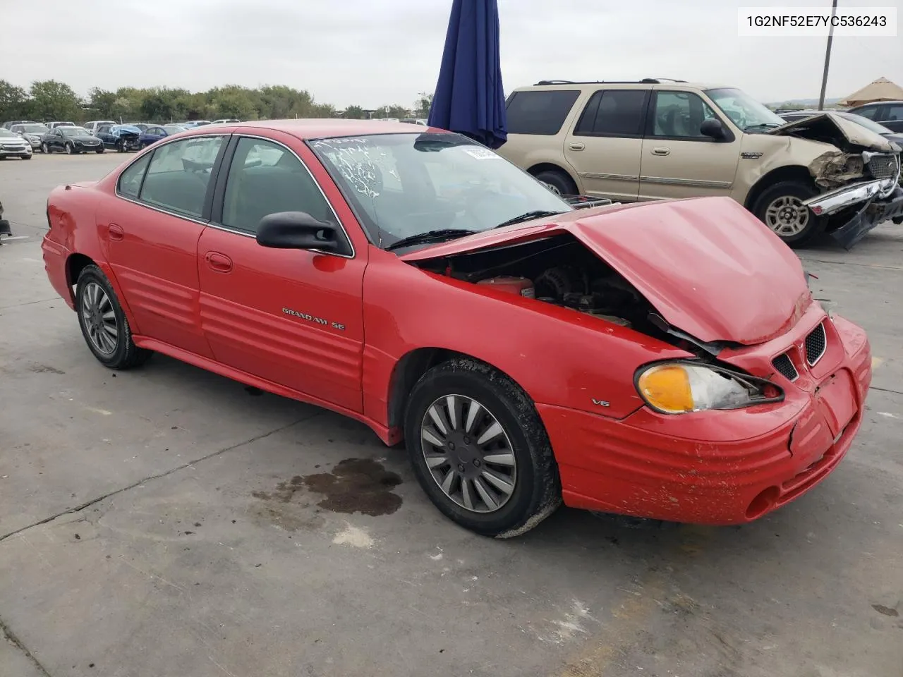 2000 Pontiac Grand Am Se1 VIN: 1G2NF52E7YC536243 Lot: 79075484