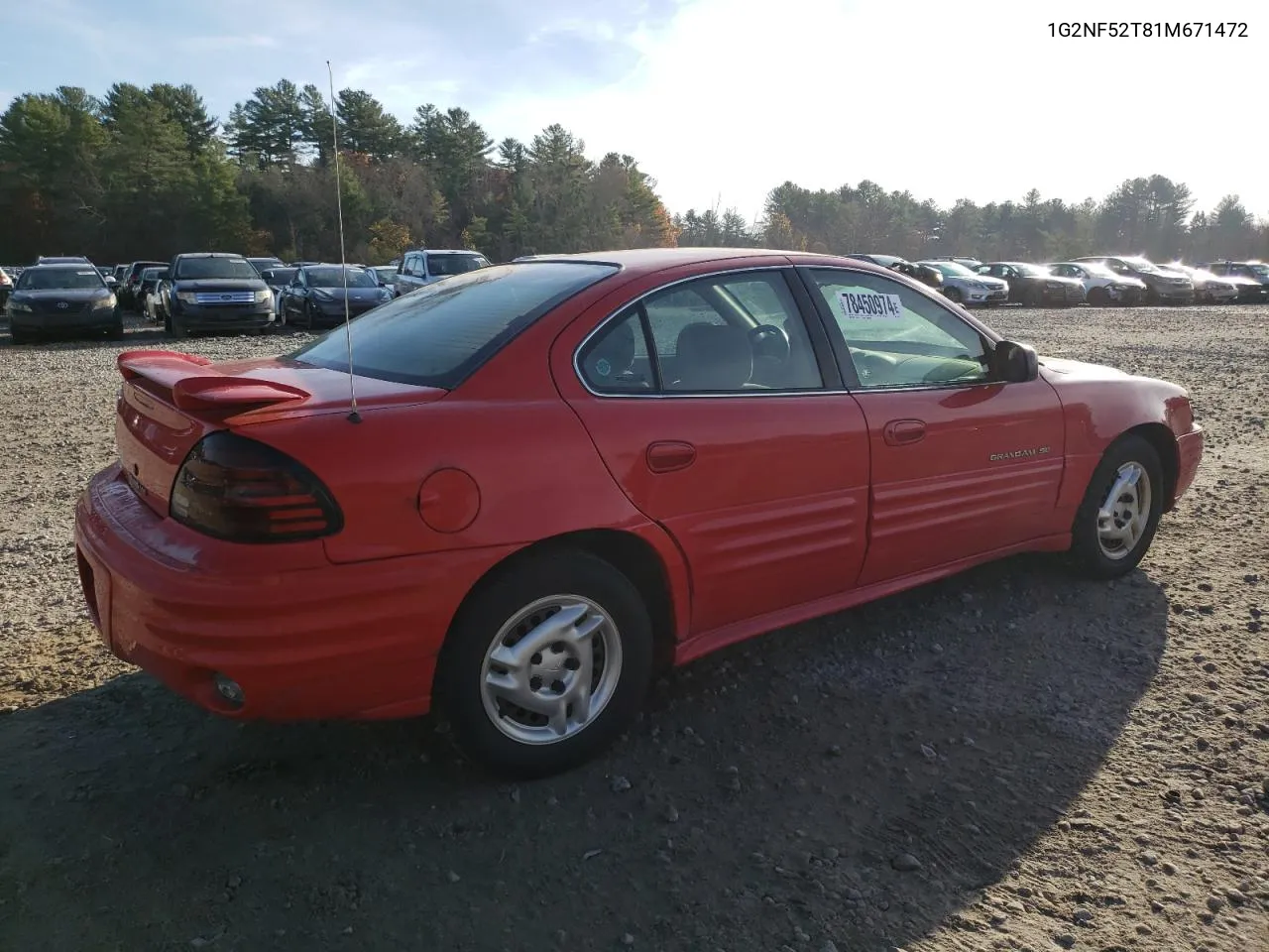 2001 Pontiac Grand Am Se1 VIN: 1G2NF52T81M671472 Lot: 78450974