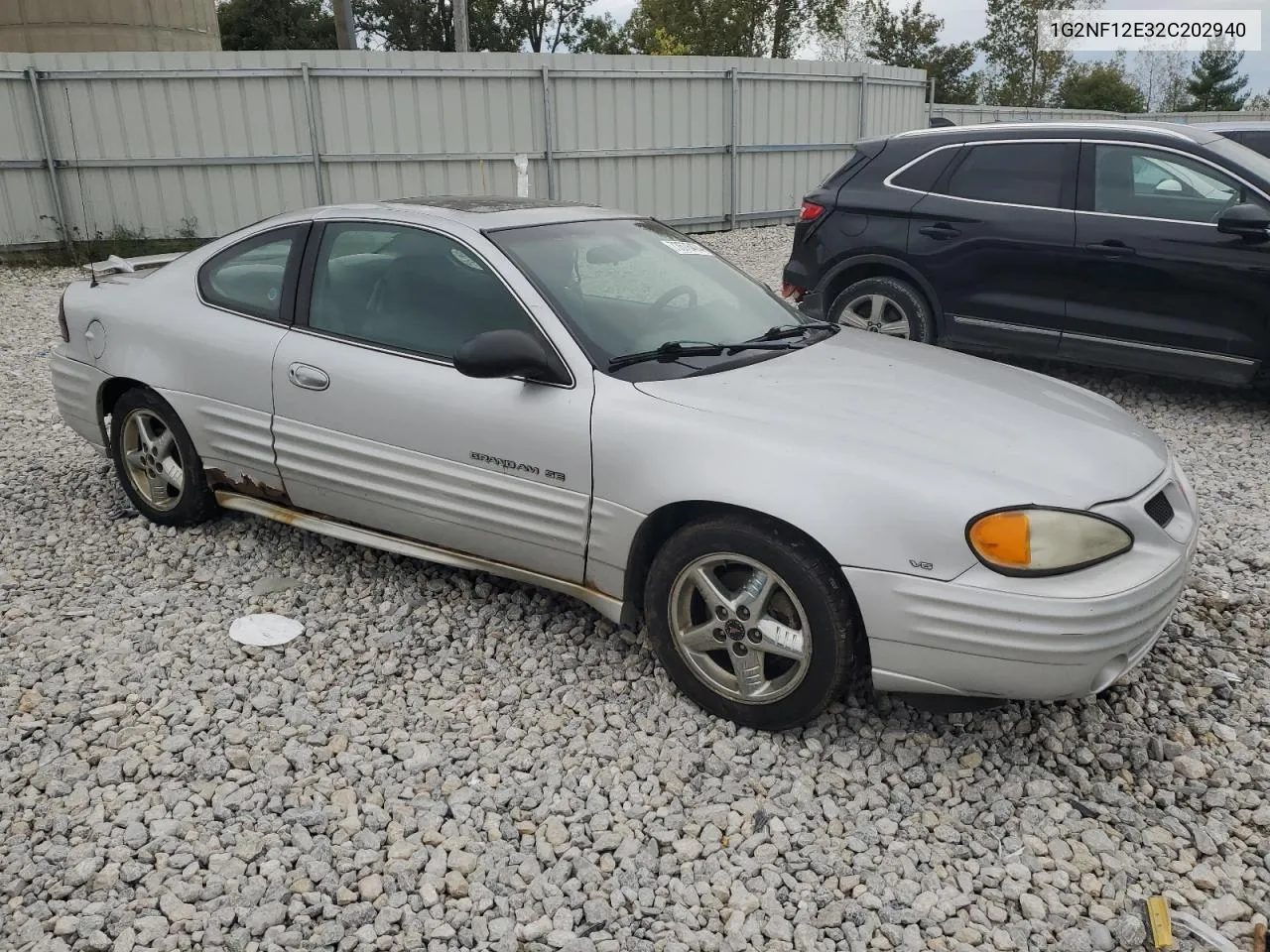 2002 Pontiac Grand Am Se1 VIN: 1G2NF12E32C202940 Lot: 73576474