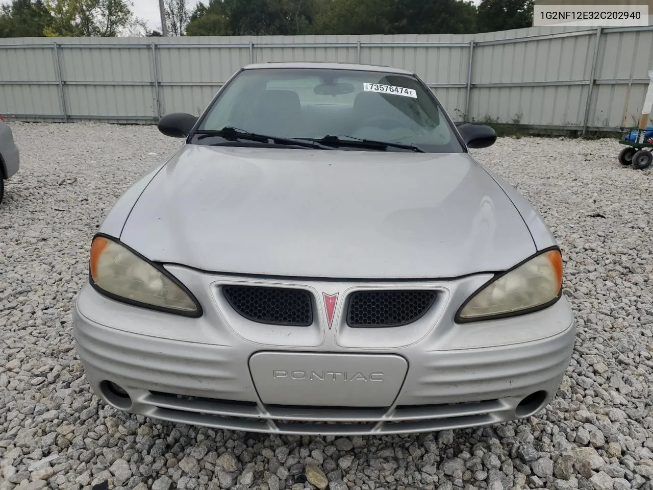 2002 Pontiac Grand Am Se1 VIN: 1G2NF12E32C202940 Lot: 73576474