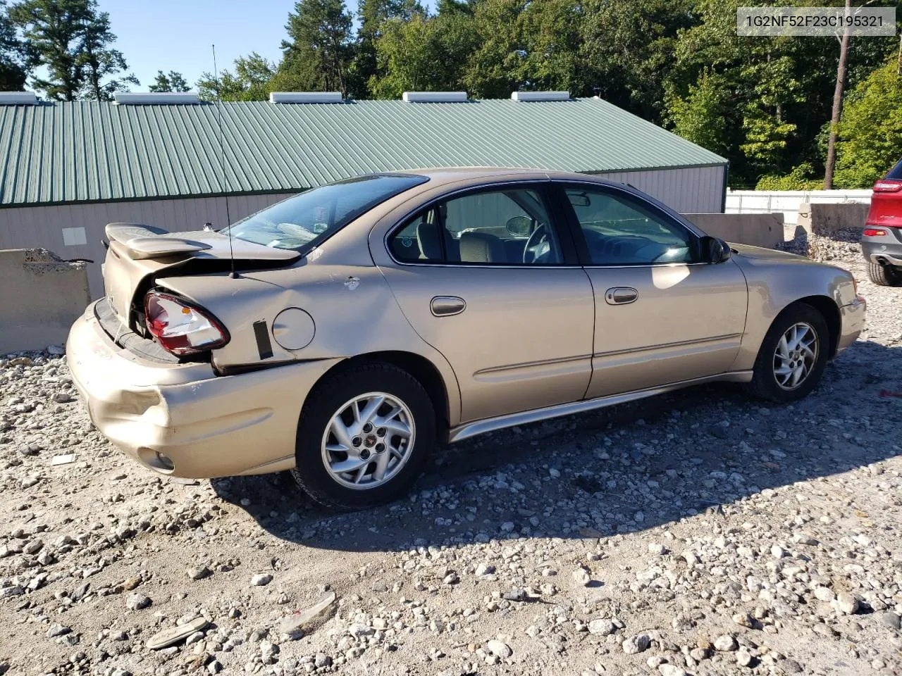 2003 Pontiac Grand Am Se1 VIN: 1G2NF52F23C195321 Lot: 70740944