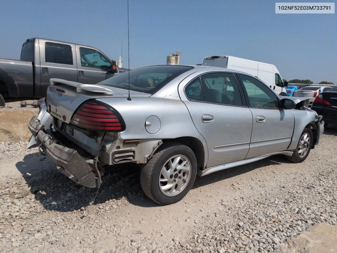 2003 Pontiac Grand Am Se1 VIN: 1G2NF52E03M733791 Lot: 70805514