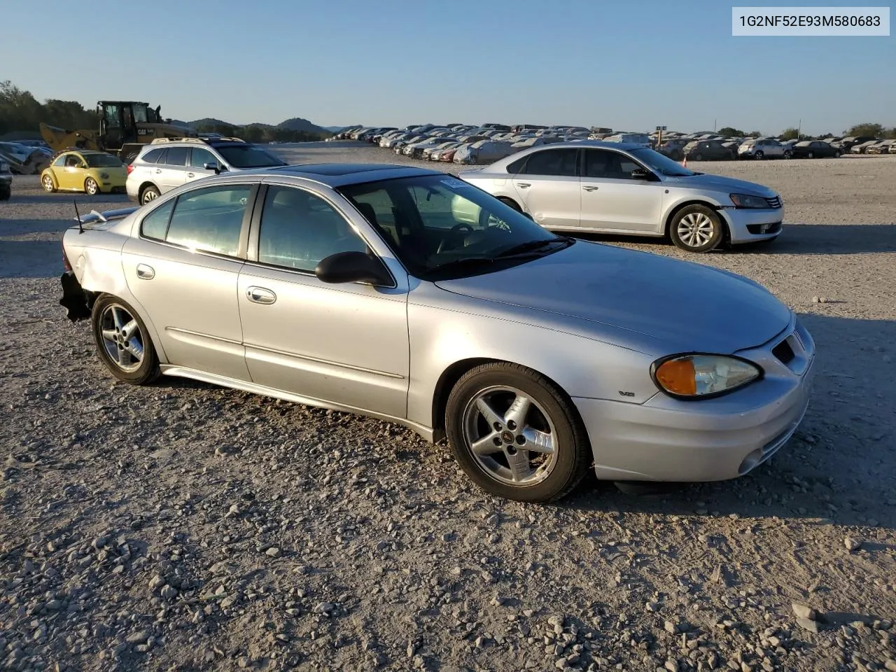 2003 Pontiac Grand Am Se1 VIN: 1G2NF52E93M580683 Lot: 74250904