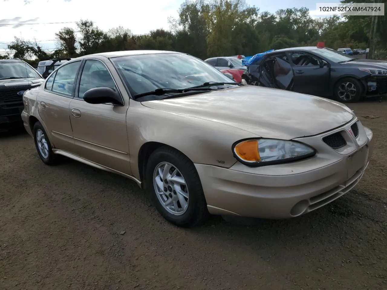 2004 Pontiac Grand Am Se1 VIN: 1G2NF52EX4M647924 Lot: 73215374