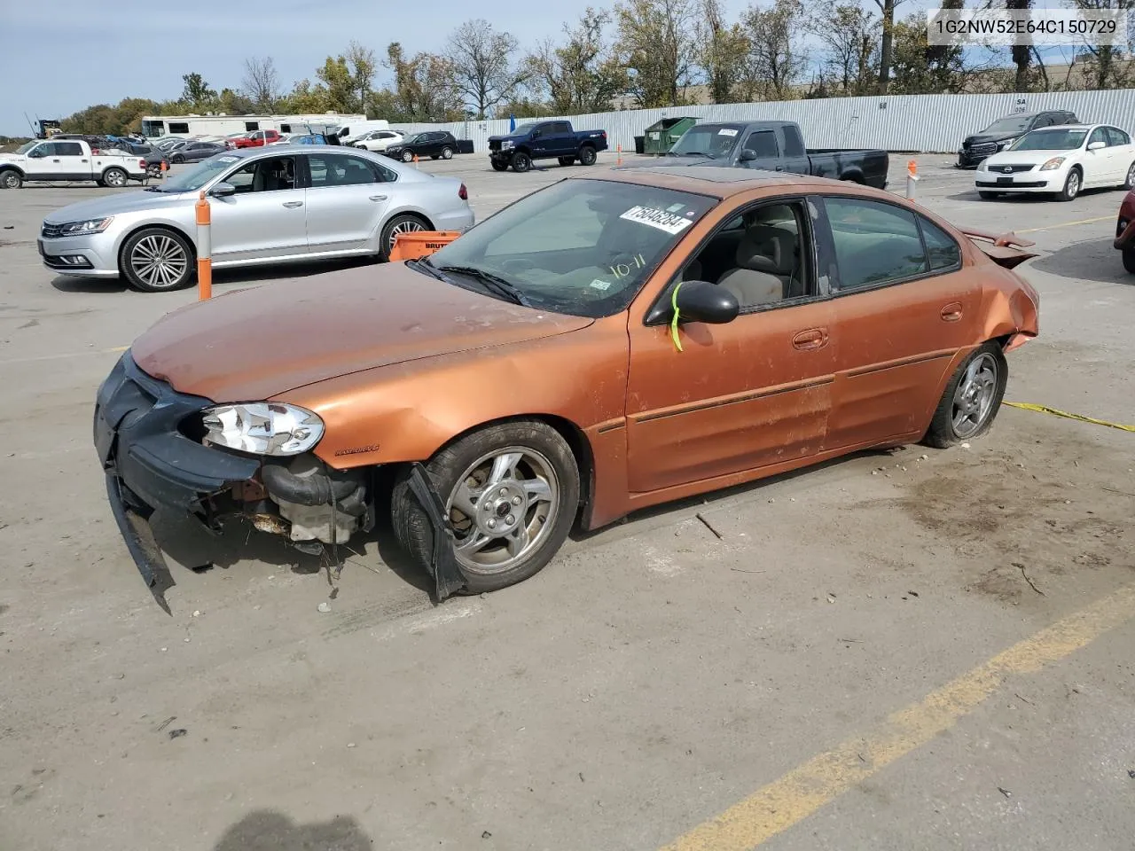 2004 Pontiac Grand Am Gt VIN: 1G2NW52E64C150729 Lot: 75046284