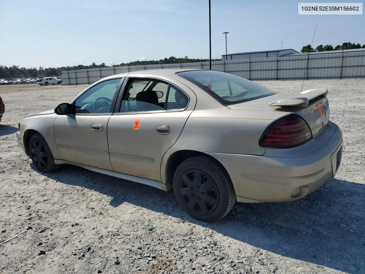 2005 Pontiac Grand Am Se VIN: 1G2NE52E35M156602 Lot: 69580234