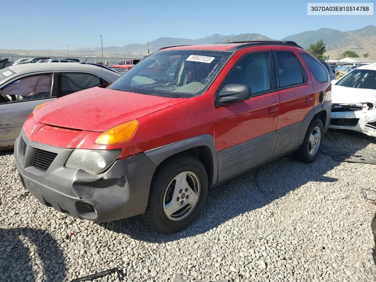 3G7DA03E81S514788 2001 Pontiac Aztek