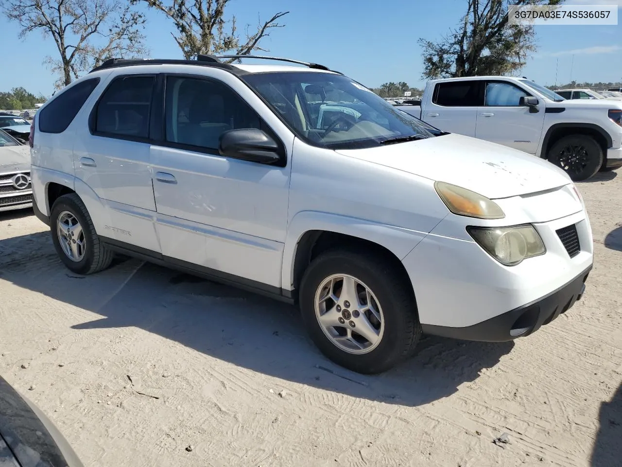 2004 Pontiac Aztek VIN: 3G7DA03E74S536057 Lot: 76703674