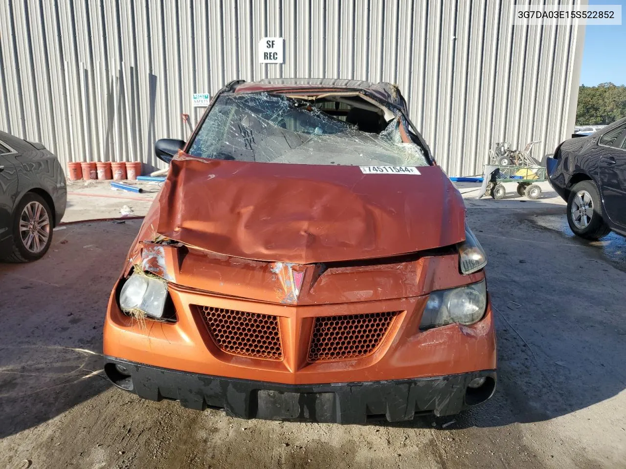 2005 Pontiac Aztek VIN: 3G7DA03E15S522852 Lot: 74511544