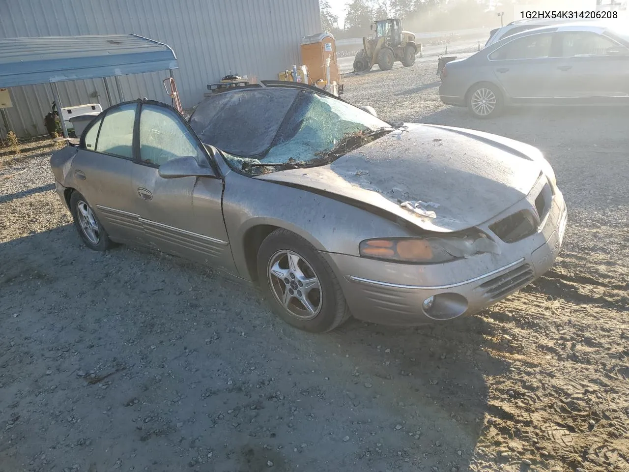 2001 Pontiac Bonneville Se VIN: 1G2HX54K314206208 Lot: 75285534