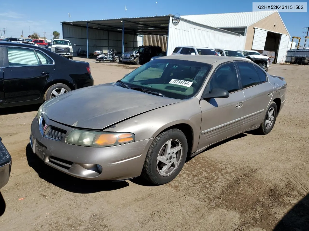 2003 Pontiac Bonneville Se VIN: 1G2HX52K434151502 Lot: 72289764