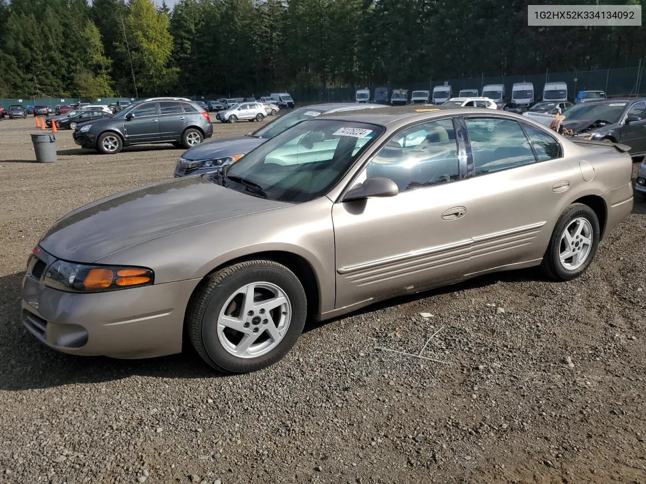 2003 Pontiac Bonneville Se VIN: 1G2HX52K334134092 Lot: 74126224