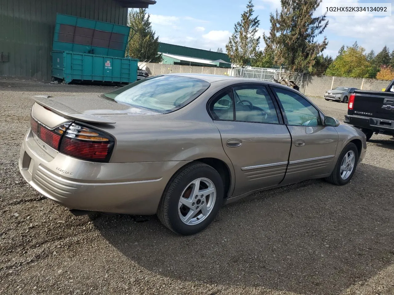 2003 Pontiac Bonneville Se VIN: 1G2HX52K334134092 Lot: 74126224