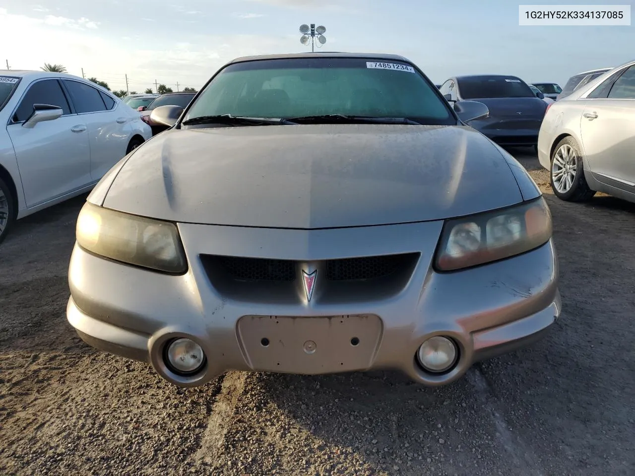 2003 Pontiac Bonneville Sle VIN: 1G2HY52K334137085 Lot: 74851234