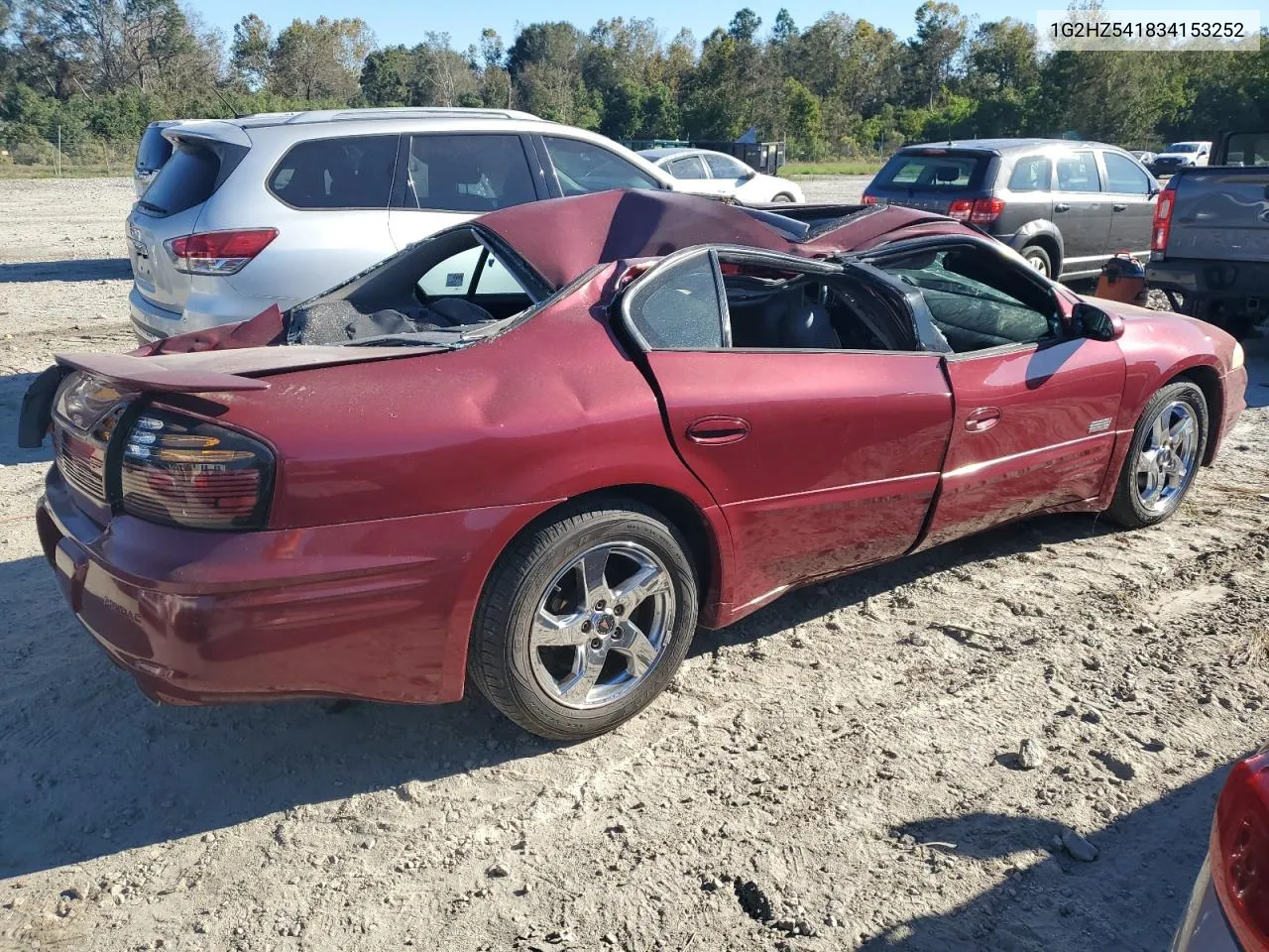 2003 Pontiac Bonneville Ssei VIN: 1G2HZ541834153252 Lot: 76004324