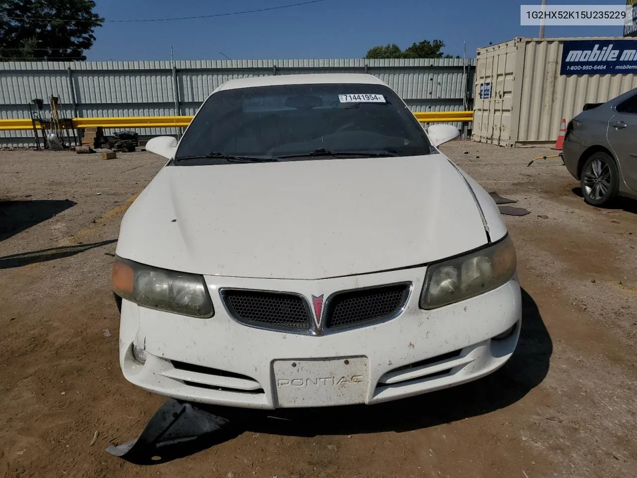 2005 Pontiac Bonneville Se VIN: 1G2HX52K15U235229 Lot: 71441954