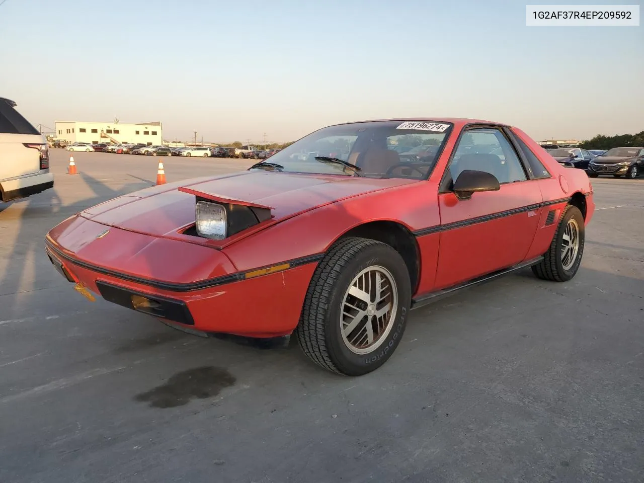 1984 Pontiac Fiero Se VIN: 1G2AF37R4EP209592 Lot: 75196274