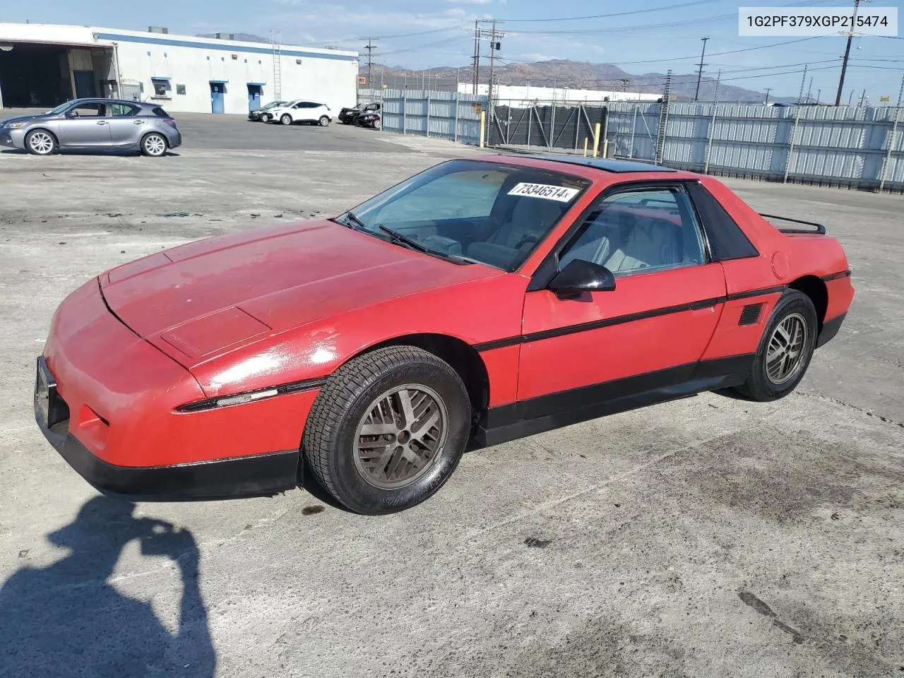 1986 Pontiac Fiero Se VIN: 1G2PF379XGP215474 Lot: 73346514